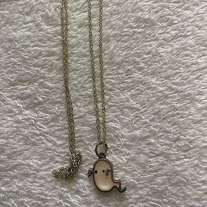 Gold handmade ghost necklace 💛
